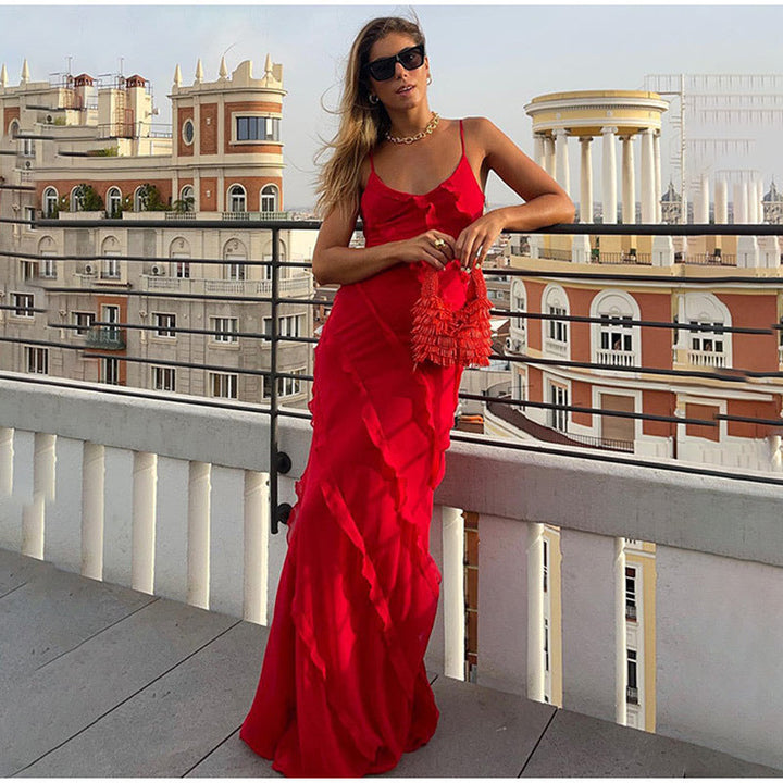 Scarlett - Daring Ruffled Maxi Dress