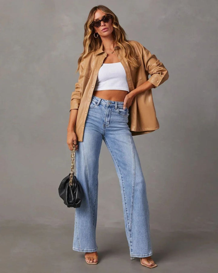 Priscilla - High Waisted Flared Jeans