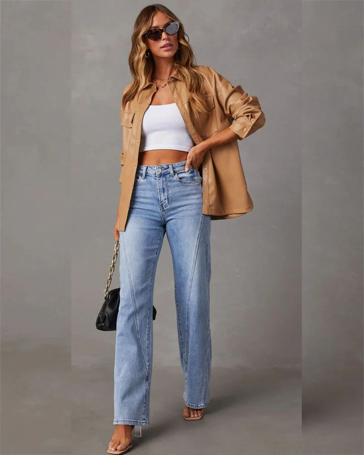 Priscilla - High Waisted Flared Jeans