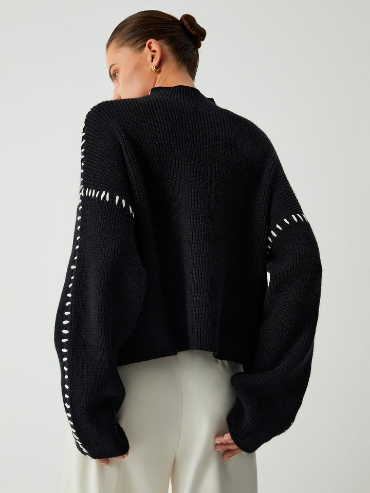 Alma - Oversized Mock Neck Sweater