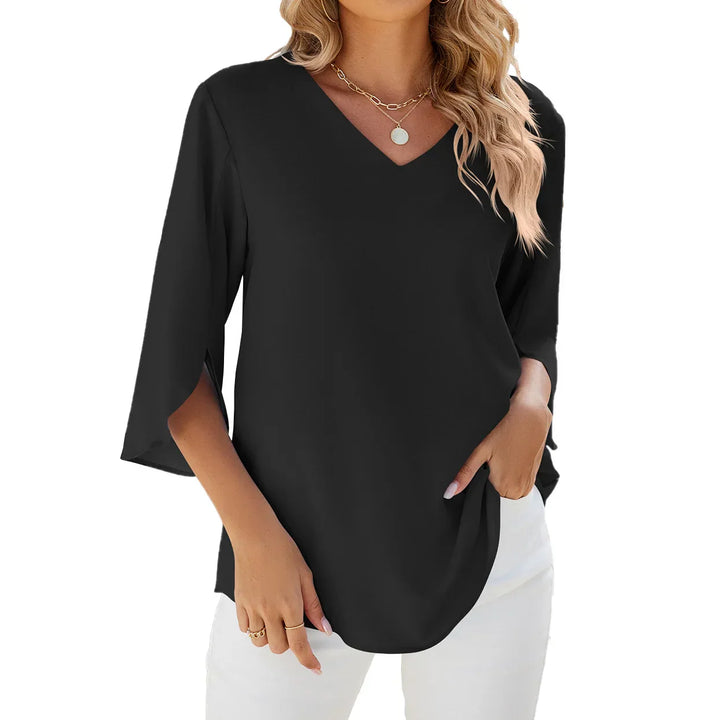 Sarah - Soft V-neck Blouse